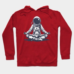 Cosmic Yoga: Astronaut in Tranquility Hoodie